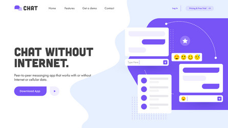 Responsive web banner or landing page design vector