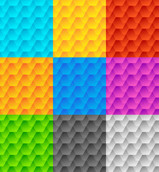 set of 9 seamlessly repeatable geometric patterns vector image