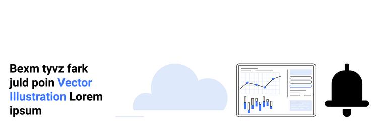 cloud computing analytics dashboard vector image