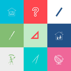 Education set Royalty Free Vector Image - VectorStock