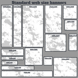 empty box standard size web banners blank set vector image