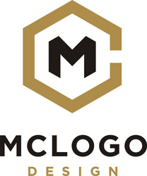 Mc logo letter design Royalty Free Vector Image