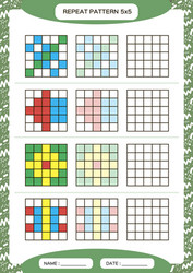 repeat colorful pattern cube grid with squares vector image