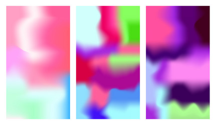 set of abstract gradient backgrounds for banner vector image