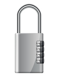 code padlock lock with combination password vector image