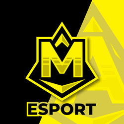 Letter m esport logo triangle design vector