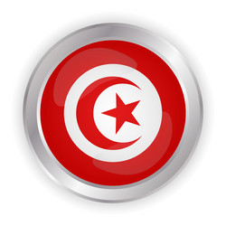 tunisia flag brush painted hand vector