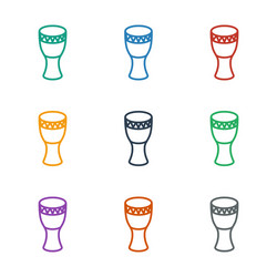 Drum icon white background Royalty Free Vector Image