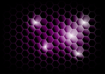 purple beehive background honeycomb bees hive vector