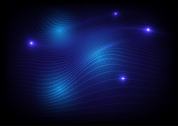 Abstract dynamic wave lines and dots background vector