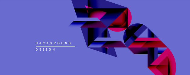 abstract geometric shapes overlap creating vector image