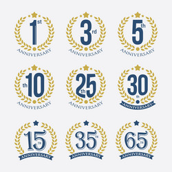 anniversary badge template vector