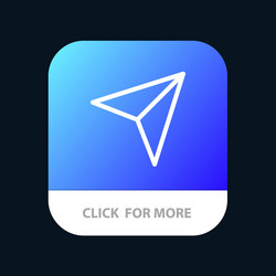 arrow pointer up next mobile app button android vector image