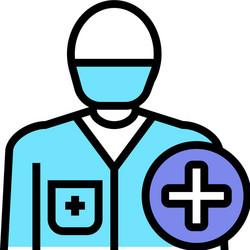 doctor medical worker color icon vector