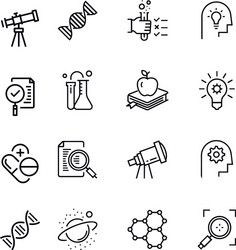 science icon set design vector