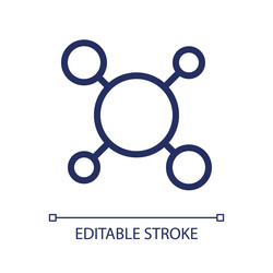 structure of molecules pixel perfect linear ui vector image