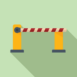 Danger barrier icon flat train road Royalty Free Vector
