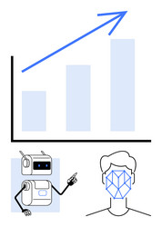 ai advancements in facial recognition and data vector image