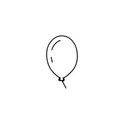 Hot air balloon line icon Royalty Free Vector Image