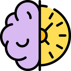 brainstorming quest icon color outline vector image