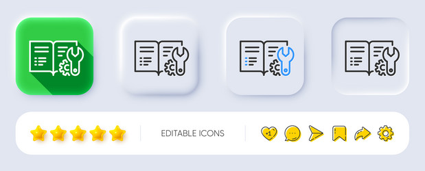 engineering documentation line icon technical vector image