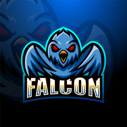 falcon mascot esport logo design Vector Image
