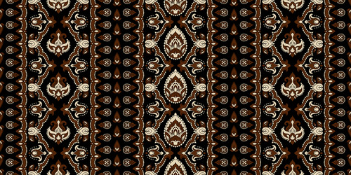 rectangular seamless boho print design vector image
