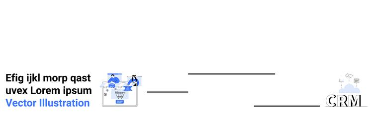 automated crm system integrating communications vector image