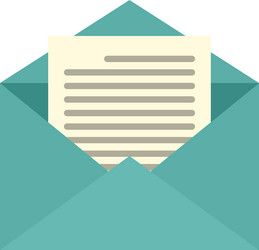 estimator mail icon flat isolated vector