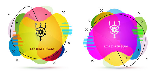 color algorithm icon isolated on white background vector