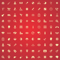 doctor 100 icons universal set for web and ui vector image