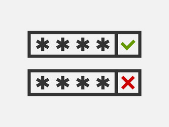show password icon stars in block no visible vector image