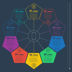 web template of a circle chart diagram vector image