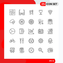 25 creative icons modern signs and symbols vector