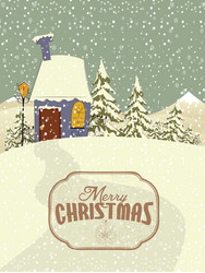 Winter Christmas Background Vector Image