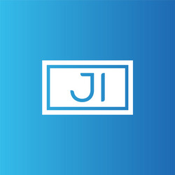 Creative initial letter ji square logo design Vector Image