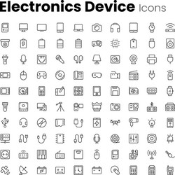 Electronics digital device icon set vector