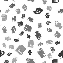set cloud with check mark unknown document folder vector image
