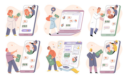 Hacker activity big set hacking computer Vector Image