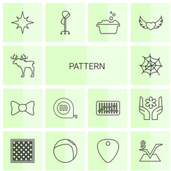 14 pattern icons vector