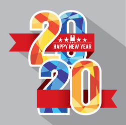 2020 new year label badge vector