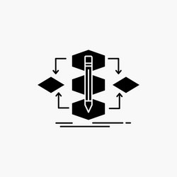 algorithm design method model process glyph icon vector image