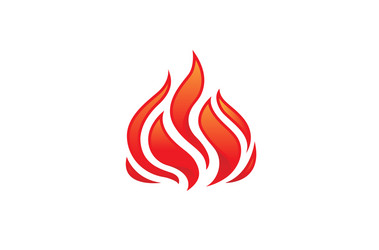 Flaming fire logo vector