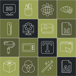 set line ai file document web design vector image