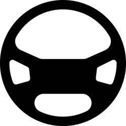 steering wheel the black color icon vector