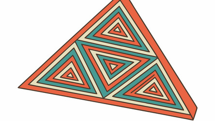 abstract geometric triangle pattern in warm tones vector image
