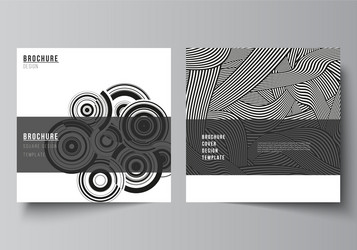minimal layout two square format vector image