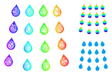 spectrum net mesh gradient drops icon vector image