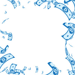 Bitcoin internet currency notes falling random b vector