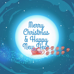 Cute Christmas Deer Sleigh vector